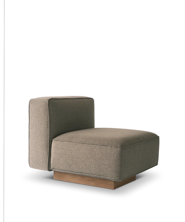 Utopia Sofa - midtermodul 66cm, Farve Nordic weave 23 Dark beige egetræs sokkel #farve_nordic-weave-23-dark-beige