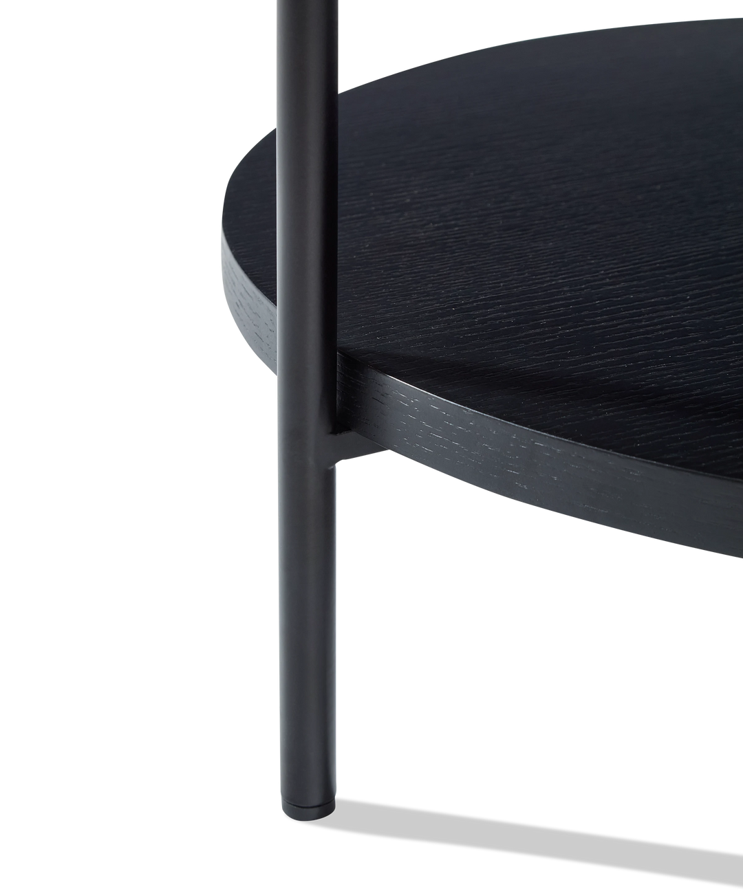 Platter - Rundt sidebord i sort træ ø44cm