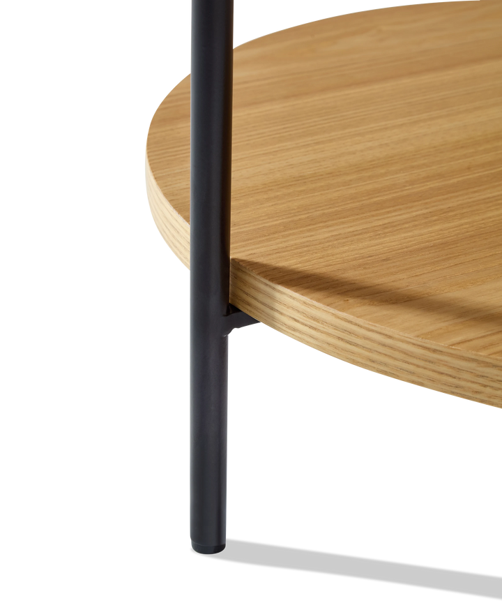 Platter - Rundt sidebord i lyst træ ø44cm