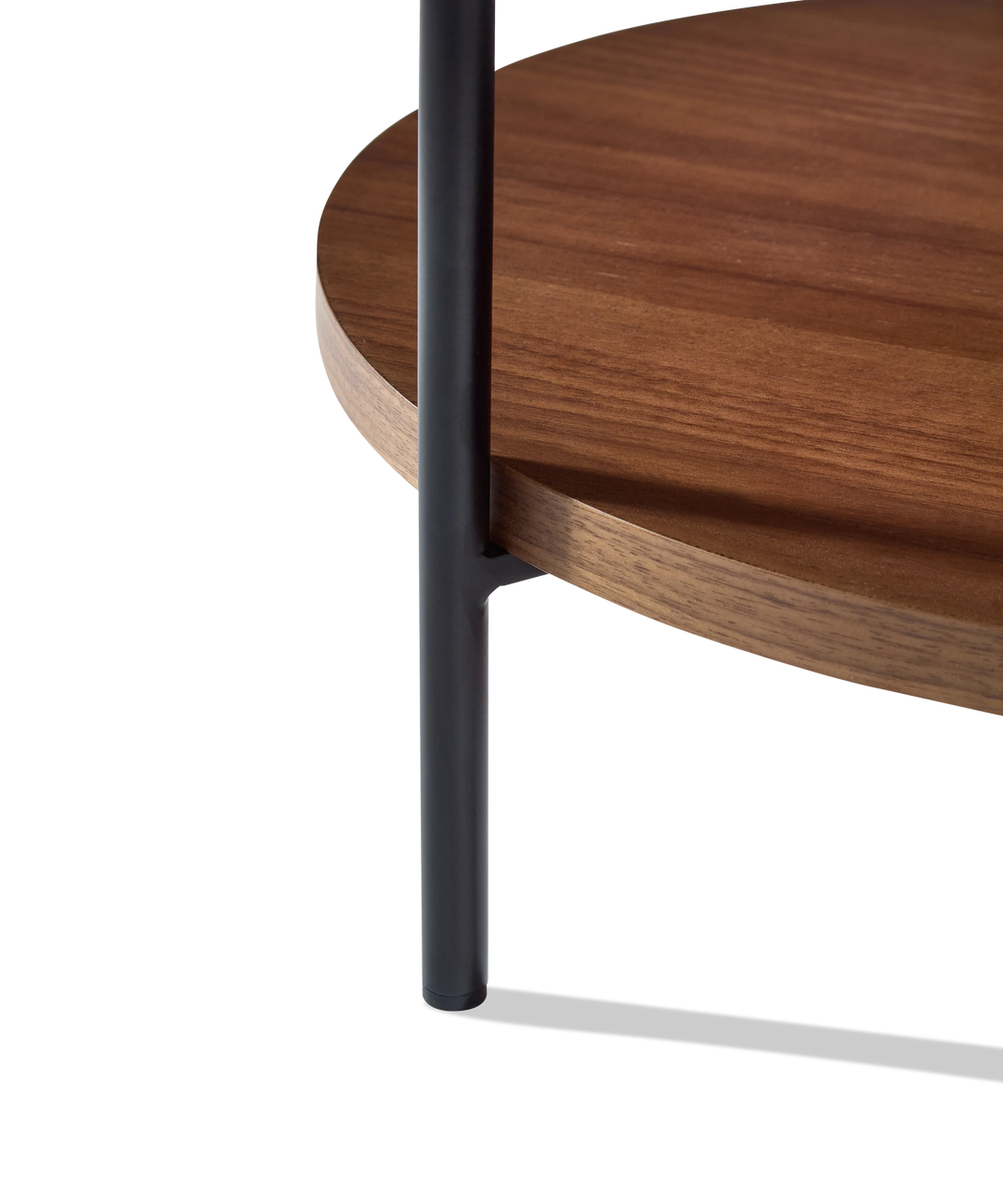 Platter - Rundt sidebord i brun valnød ø44cm