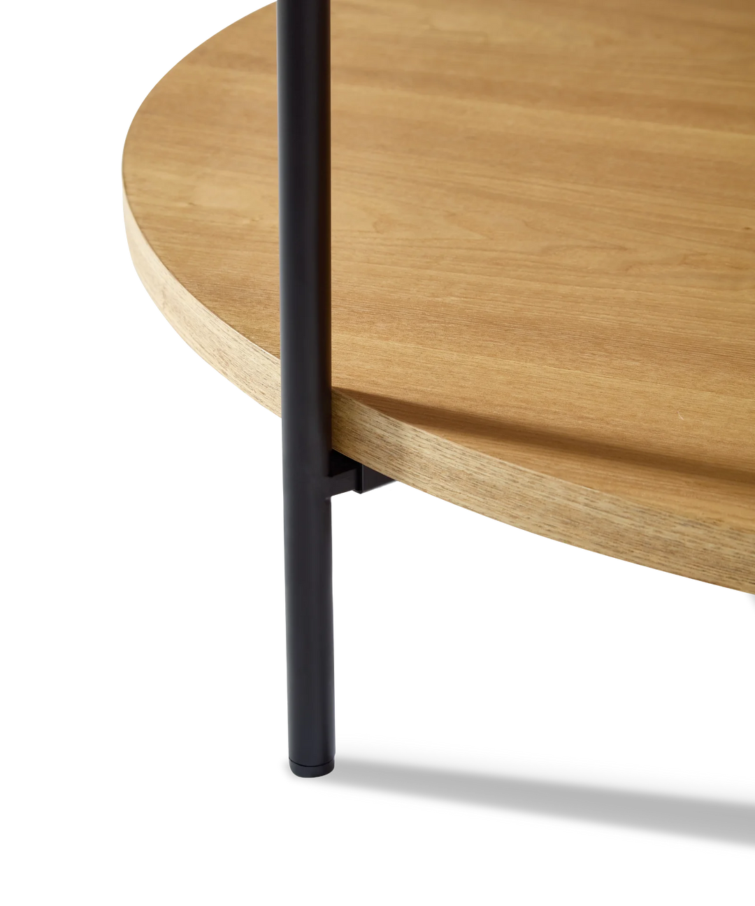Platter - Rundt sofabord i lyst træ ø70cm