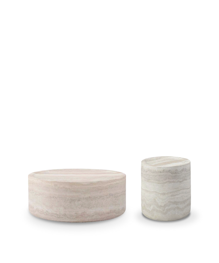 Lazio sofabords sæt - ø80 og ø40cm