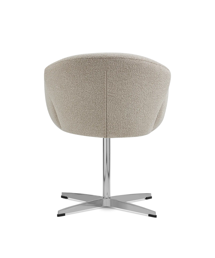 Moby spisebordstol på drejefod - Loop boucle