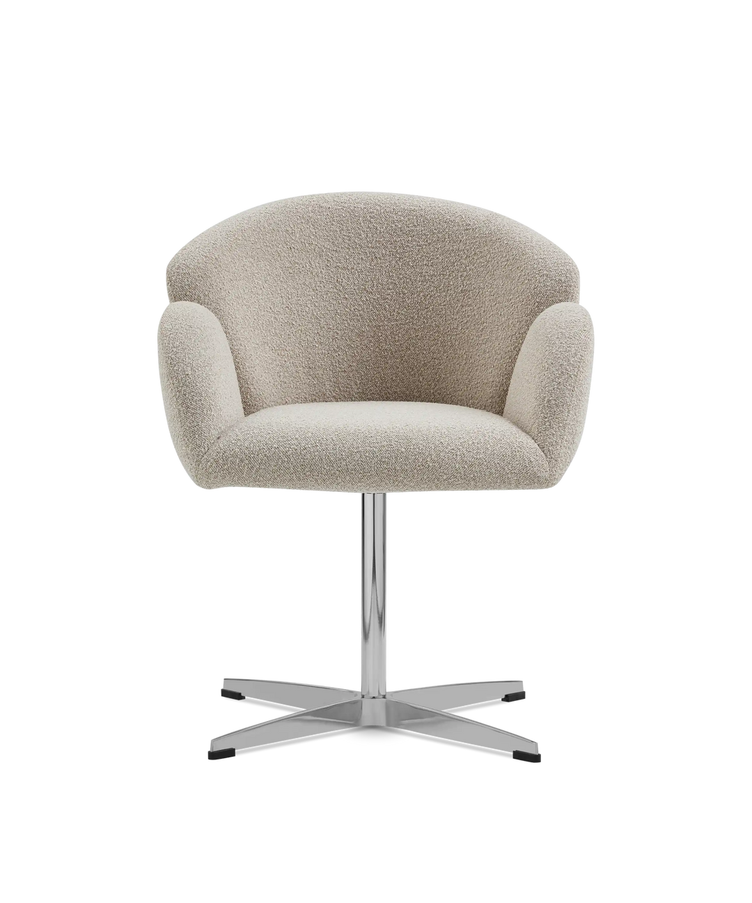 Moby spisebordstol på drejefod - Loop boucle