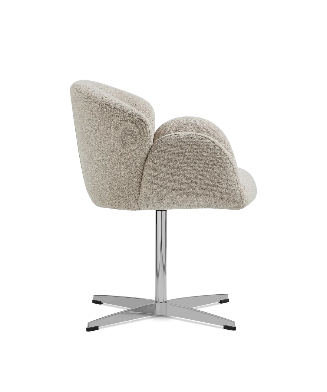 Moby spisebordstol på drejefod - Loop boucle