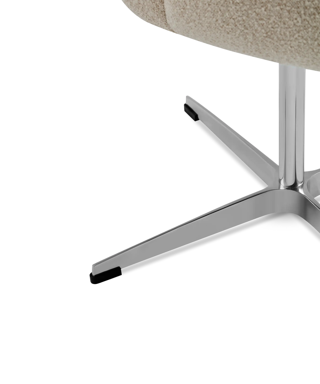 Moby spisebordstol på drejefod - Loop boucle