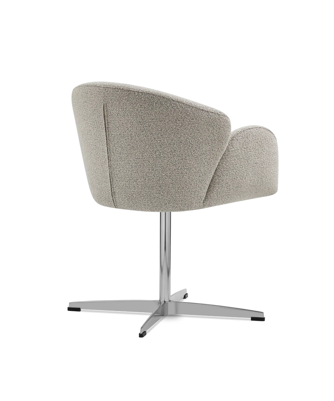 Moby spisebordstol på drejefod - Loop boucle