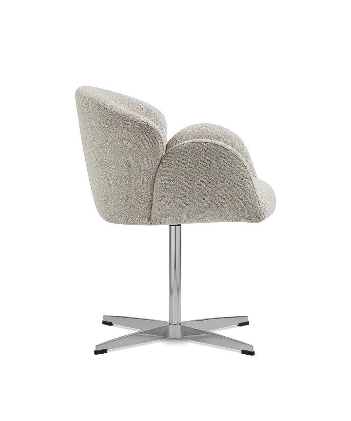 Moby spisebordstol på drejefod - Loop boucle