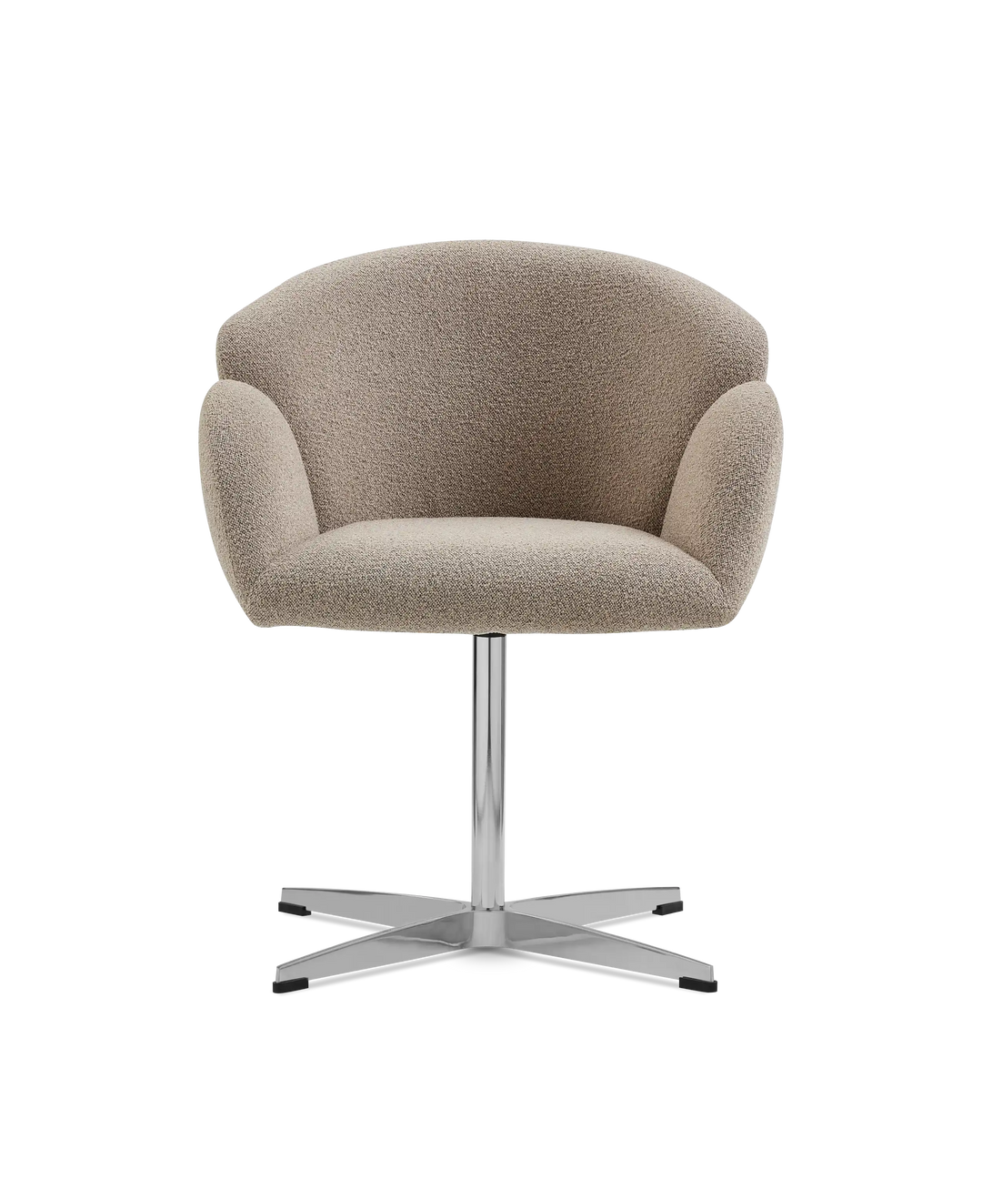 Moby spisebordstol på drejefod - Loop boucle