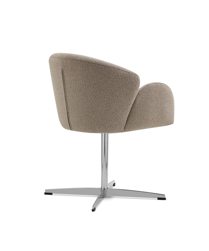 Moby spisebordstol på drejefod - Loop boucle