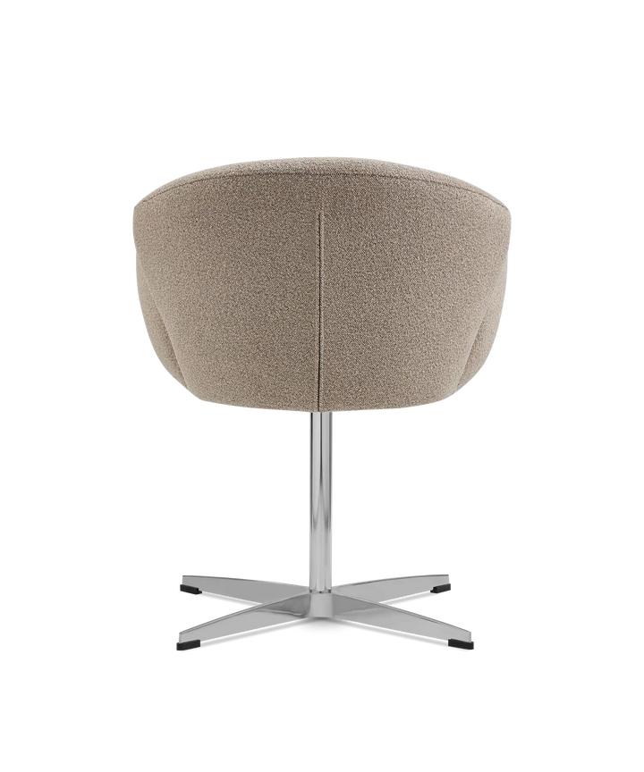 Moby spisebordstol på drejefod - Loop boucle