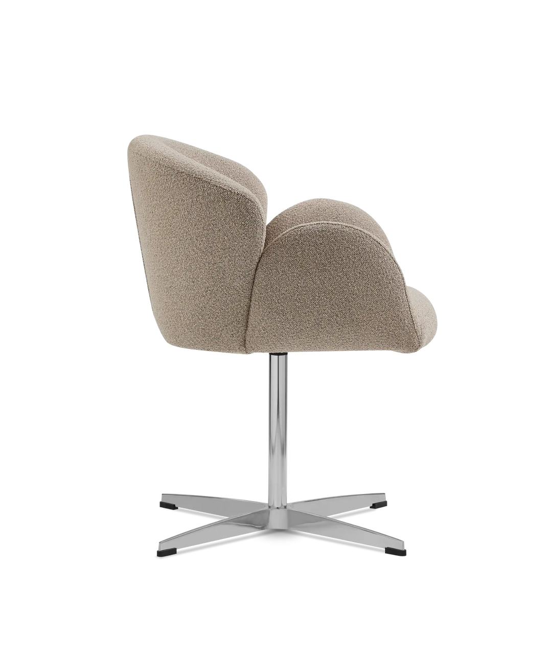 Moby spisebordstol på drejefod - Loop boucle