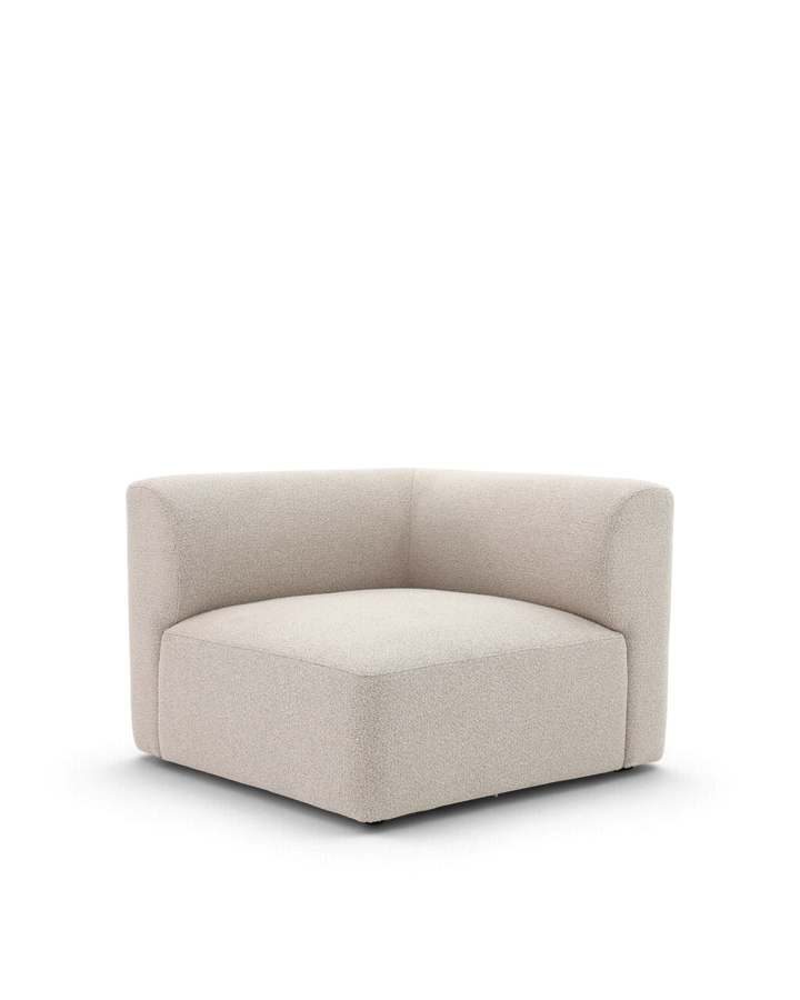 Paragraph hjørnemodul 99x99cm, Farve Loop 03 Greige #farve_loop-03-greige