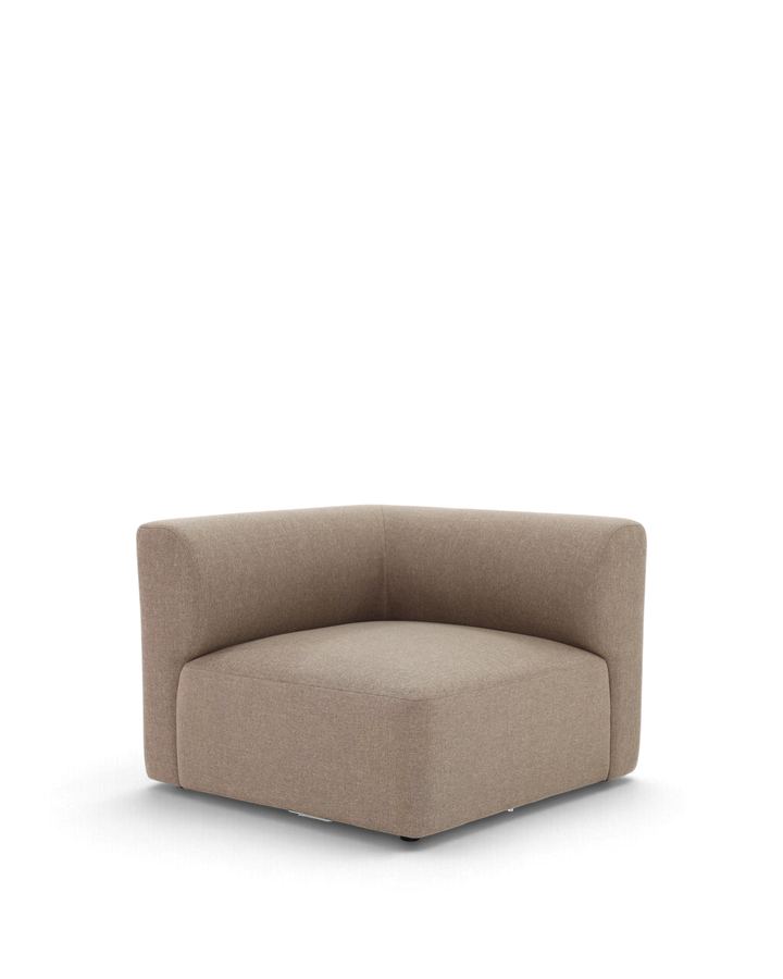 Paragraph XL hjørnemodul 99x99cm, Farve Nordic weave 23 Dark beige #farve_nordic-weave-23-dark-beige