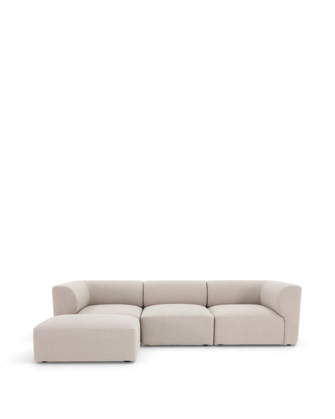 Paragraph XL chaiselong sofa med flytbar puf 266cm #farve_cube-12-light-beige-smudsafvisende