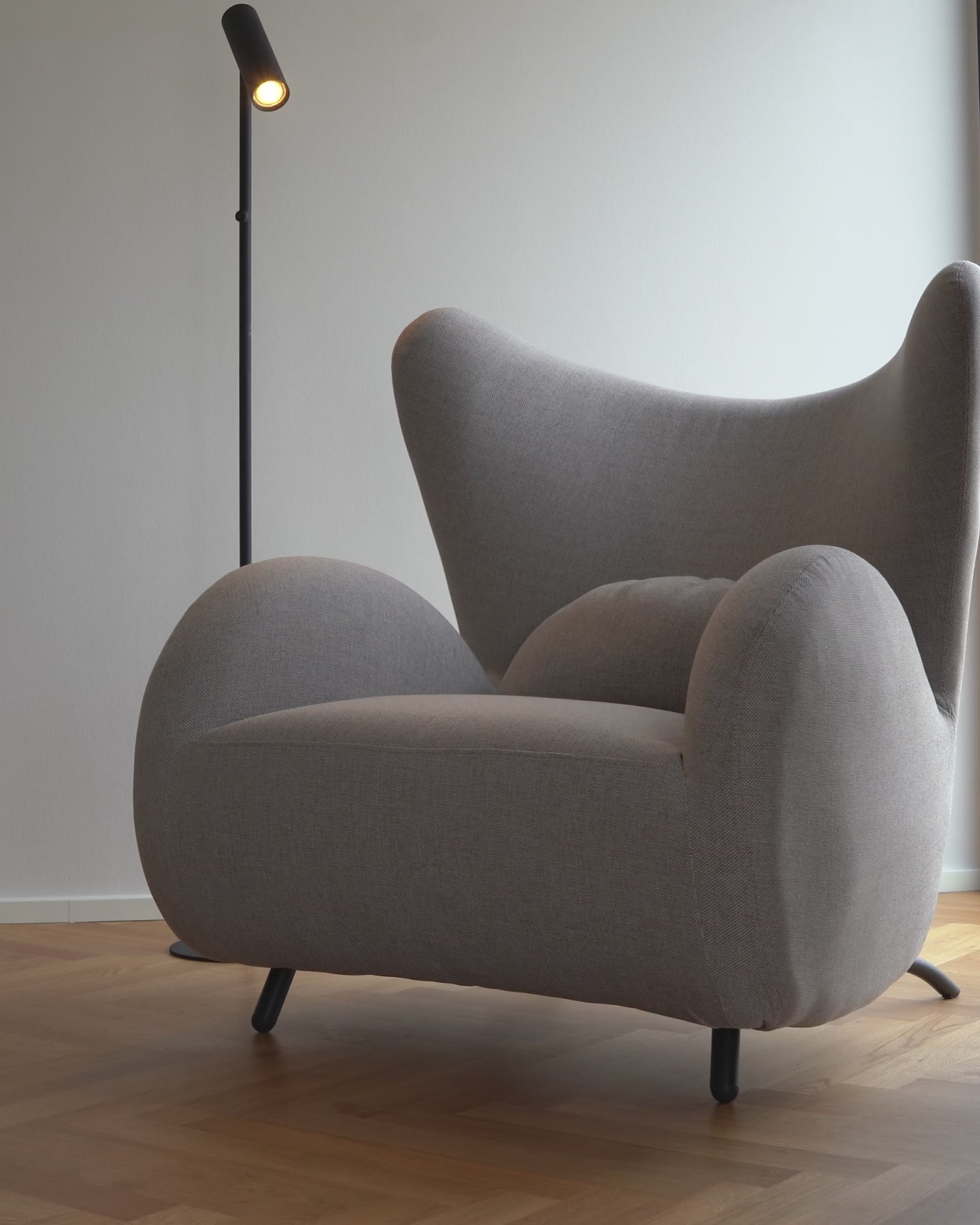 Big Buffalo armchair, light grey
