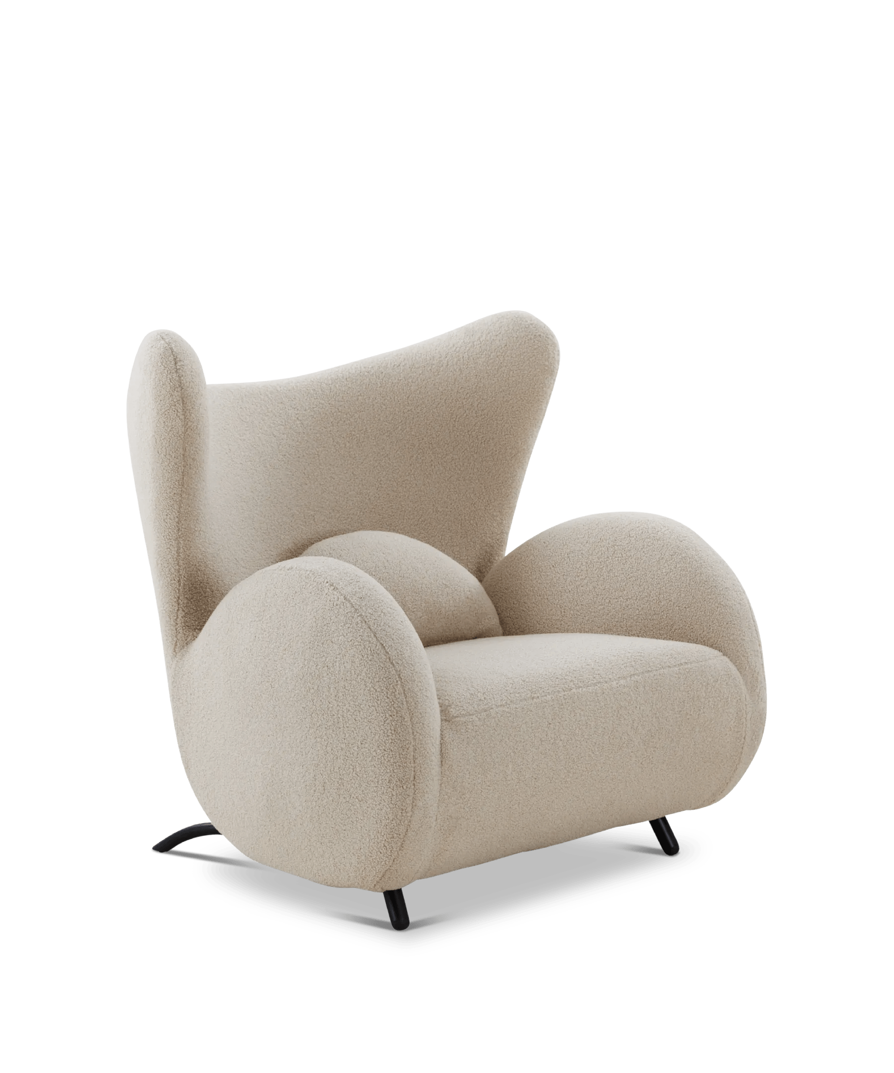 Big Buffalo lænestol teddy lænestol i beige grå fårepels 