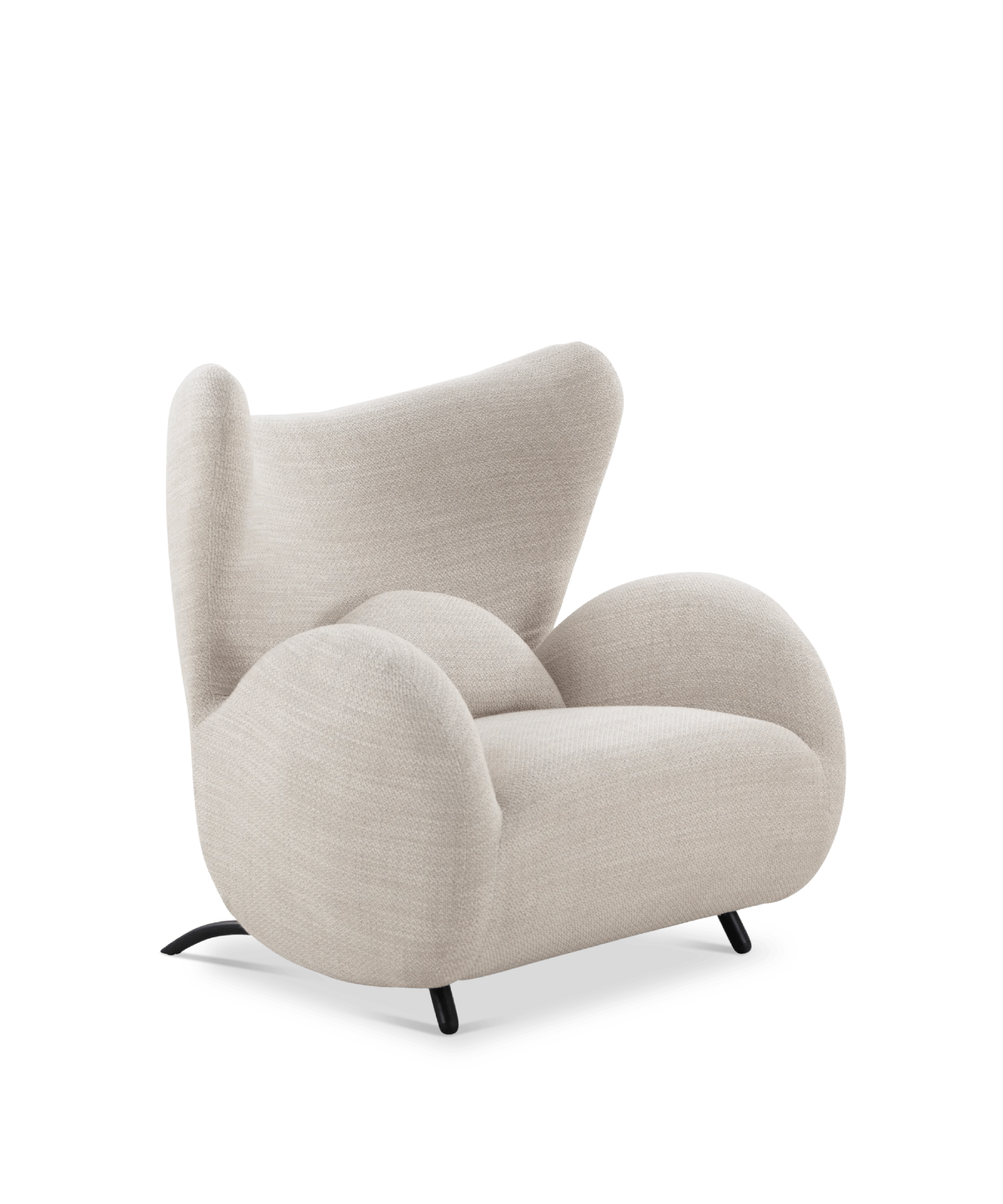 Big Buffalo armchair, cream colored boucle