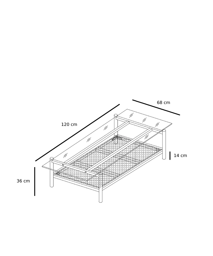 Neo sofabord med glasplade -lys natur eg