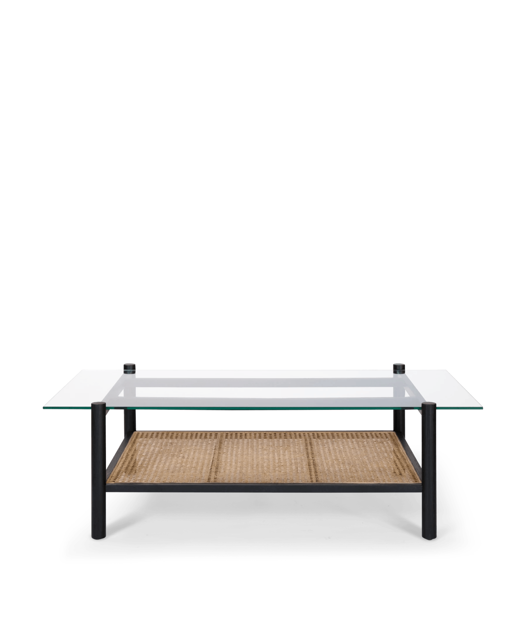 Neo coffee table with glass top - Black