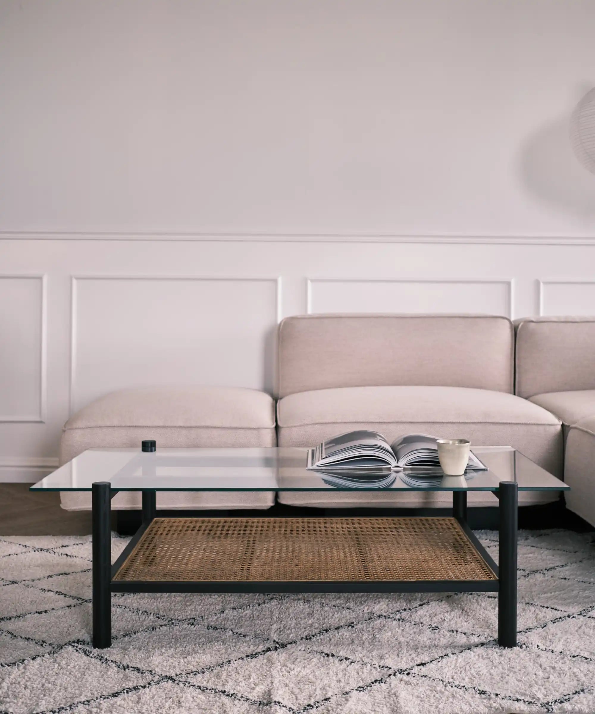 Neo sofabord med glasplade - Sort